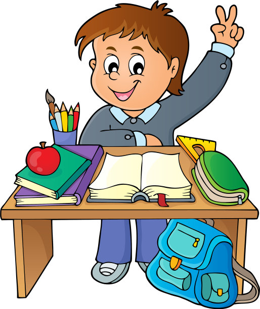 课桌后面的男孩主题形象1图片下载