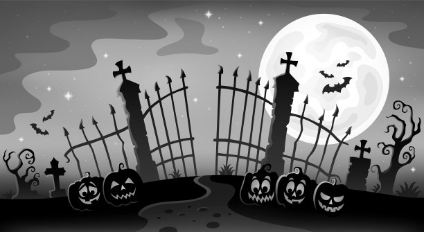 墓园门影主题9图片下载