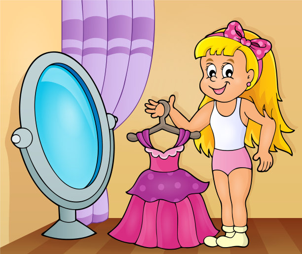 女孩与服装主题形象2图片下载