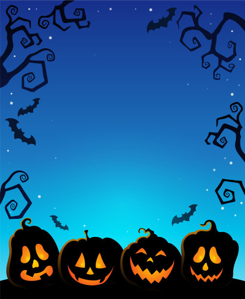 南瓜剪影主题图1图片下载