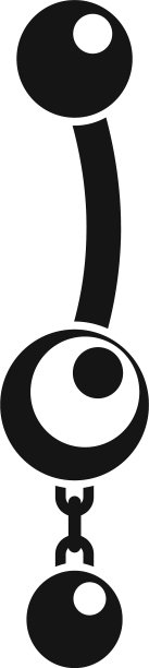 珍珠穿孔图标简约风格图片下载