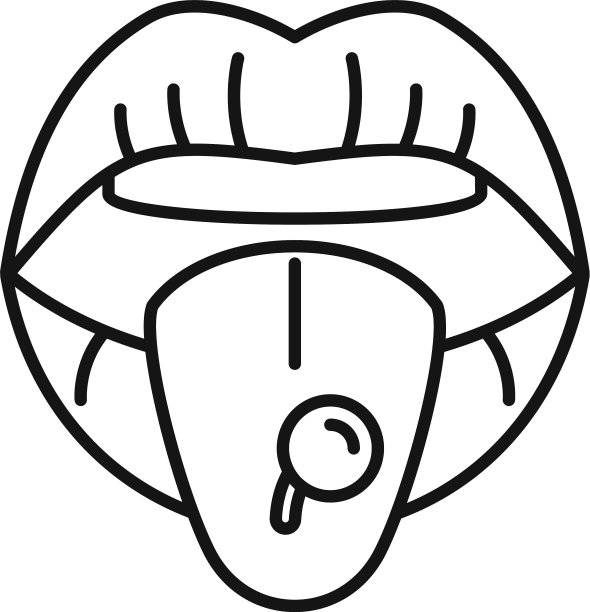 舌刺图标轮廓风格图片下载