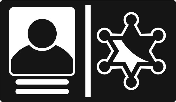 警察id钱包图标简单的风格图片下载