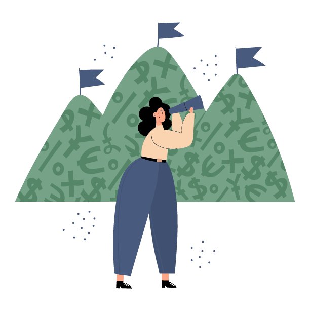 女性设定财务目标和目标说明图片下载