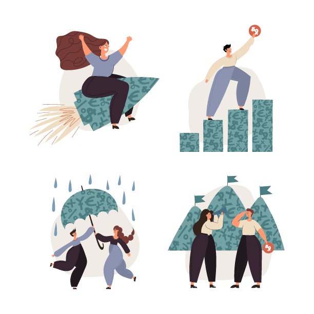个人理财插图集图片下载