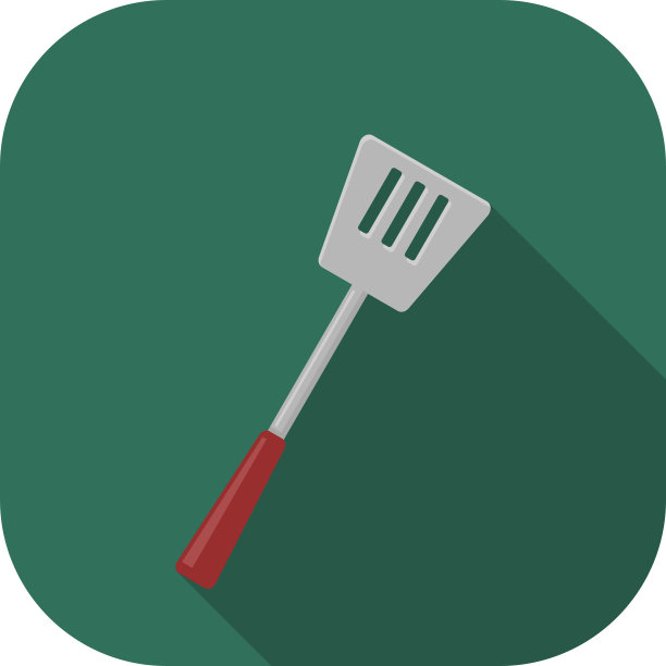 厨房抹刀平面图标矢量插图图片下载