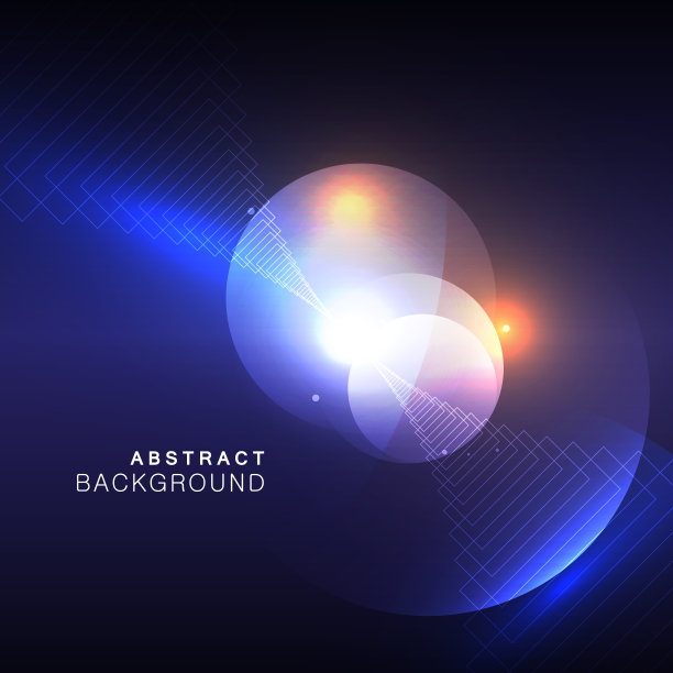 插图与明亮的圆形蓝色空间在黑暗的背景。能源壁纸。明亮的恒星。五彩图片下载