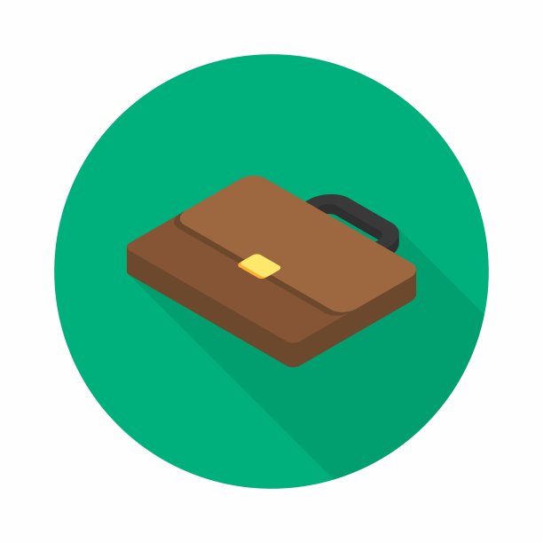 公文包左视图图标矢量等距。图片下载