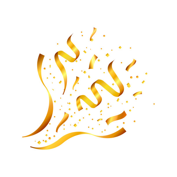 爆炸的庆祝彩带和彩带。矢量插图。图片下载