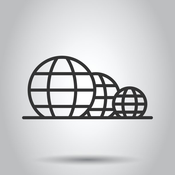 平面风格的地球星球图标。白色孤立背景上的全球地理矢量插图。全球通信经营理念。图片下载