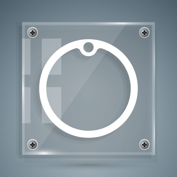 白色切割板图标孤立在灰色背景。切菜板的象征。方形玻璃面板。向量图片下载