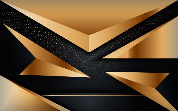 抽象豪华深色背景与金色线条图片下载