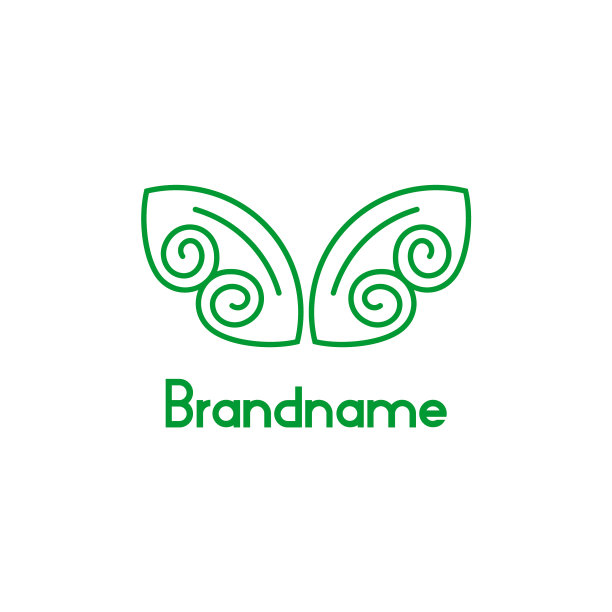 蝴蝶叶标志图片下载