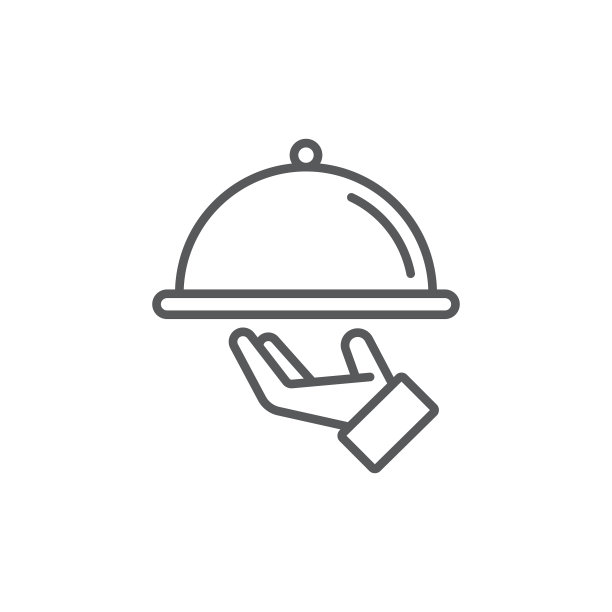 餐厅服务员头像图标孤立在白色图片下载