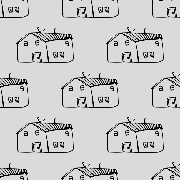 无缝模式与房屋图片下载