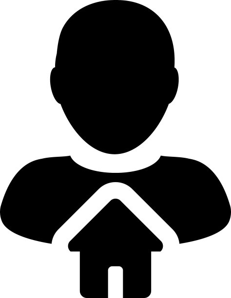 头像图标与家的象征男性用户图片下载