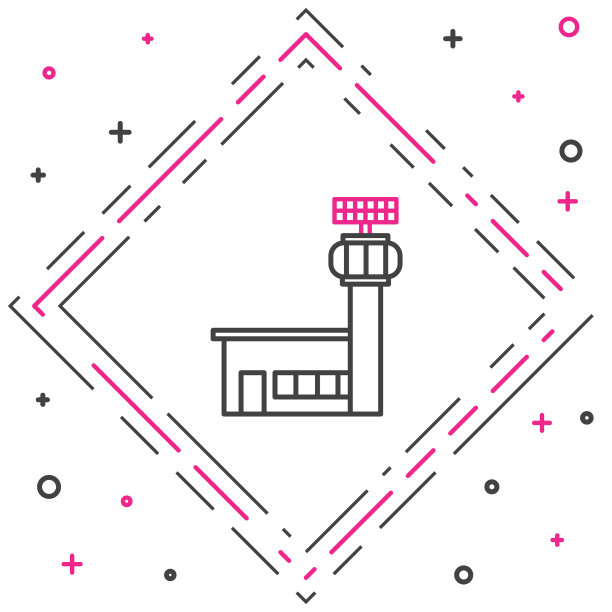 机场控制塔的图标被白色隔离图片下载
