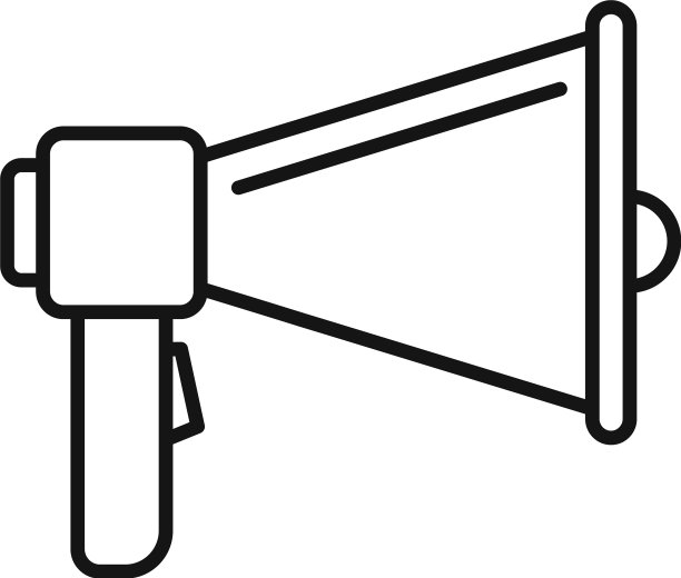 警察扩音器图标轮廓风格图片下载