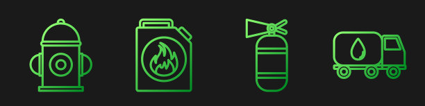 设置线灭火器和消火栓罐图片下载