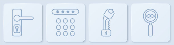 设线门把手警用电击器图片下载