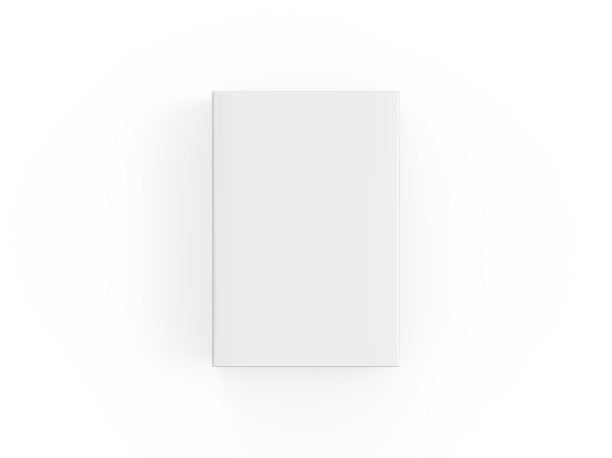 白色空白纸板包装盒模型模板上孤立的白色背景，准备设计展示，3d插图图片下载