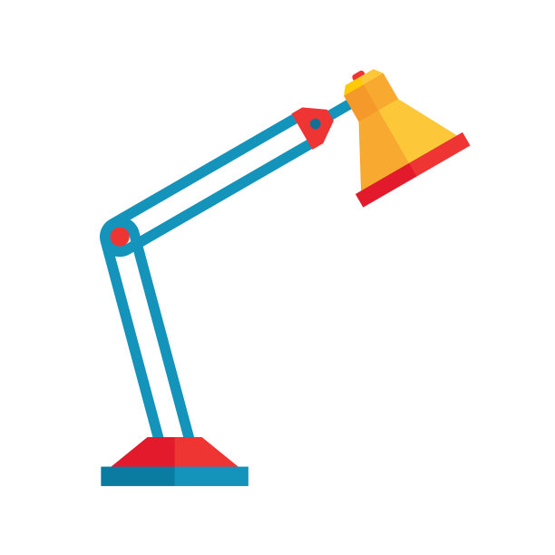 桌子灯灯-概念图标在平面图形图片下载