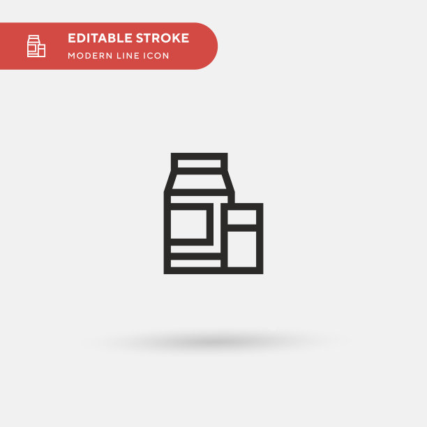 牛奶简单图标符号图片下载