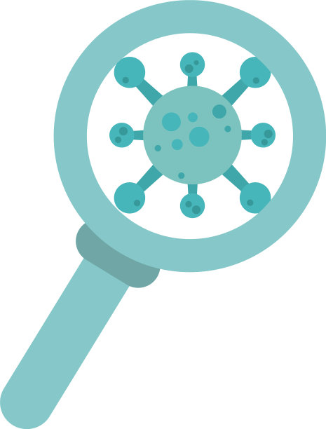 Covid - 19冠状病毒病原体放大镜图片下载