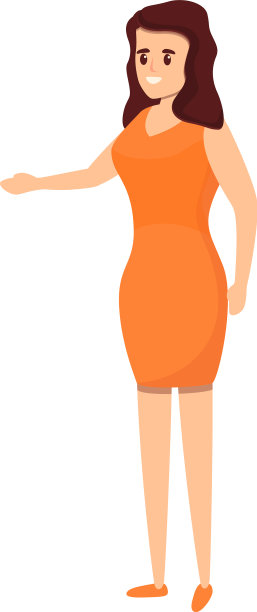 女性买家图标卡通风格图片下载