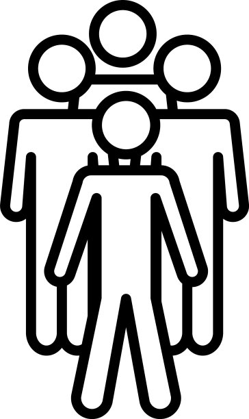 男人群组图标线条样式象形图图片下载