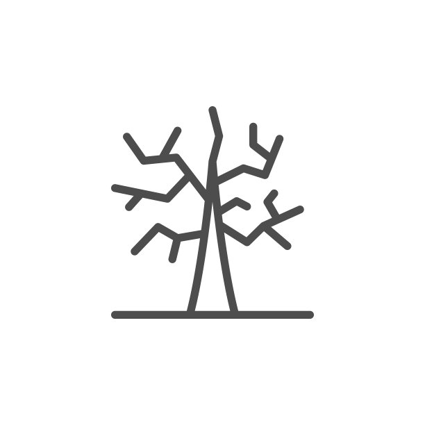 干树线轮廓图标图片下载