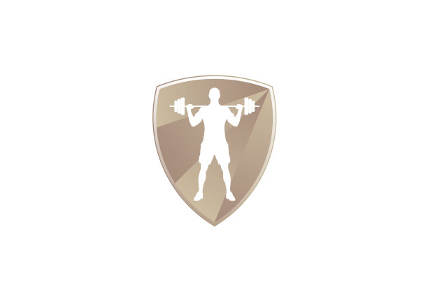 塑身盾标识平面设计模板图片下载