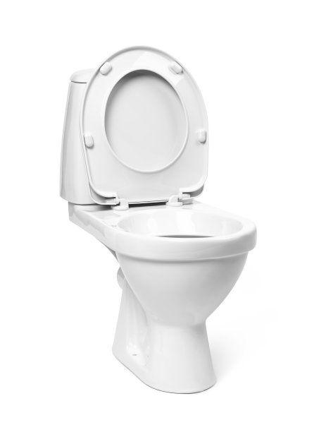 打开马桶，孤立在白色背景。文件包含到隔离的路径。图片下载