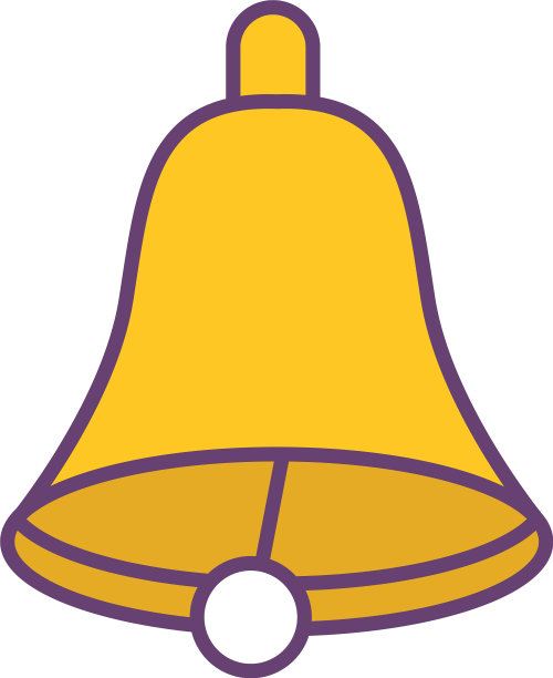 钟形线和填充式图标设计图片下载