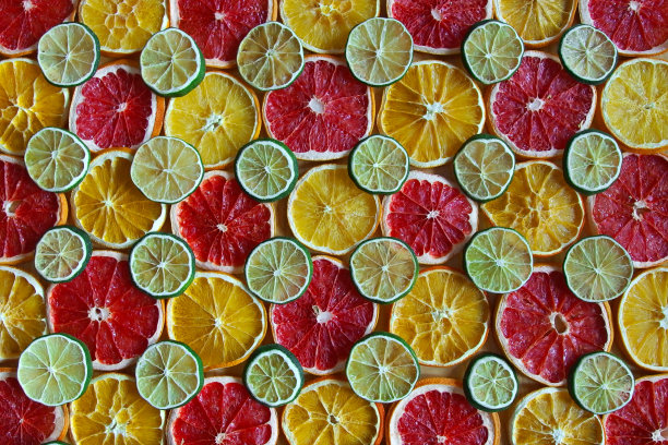 几片干柑橘类水果图片下载