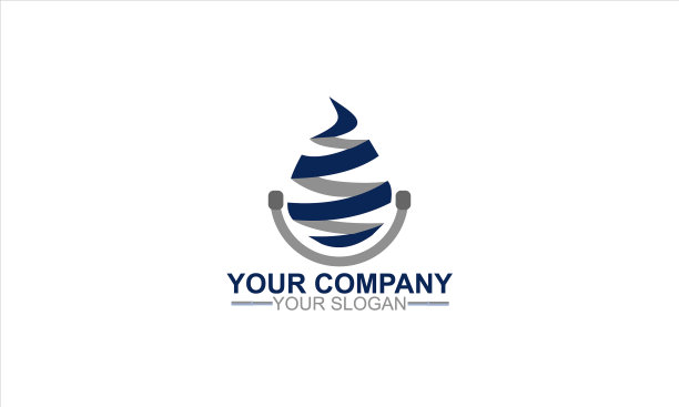 蓝色火焰标志模板图标符号图片下载