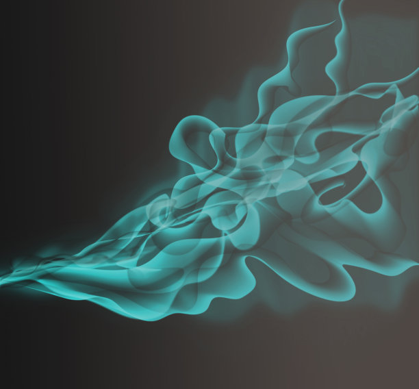 烟雾，在黑暗的背景上的抽象插图图片下载