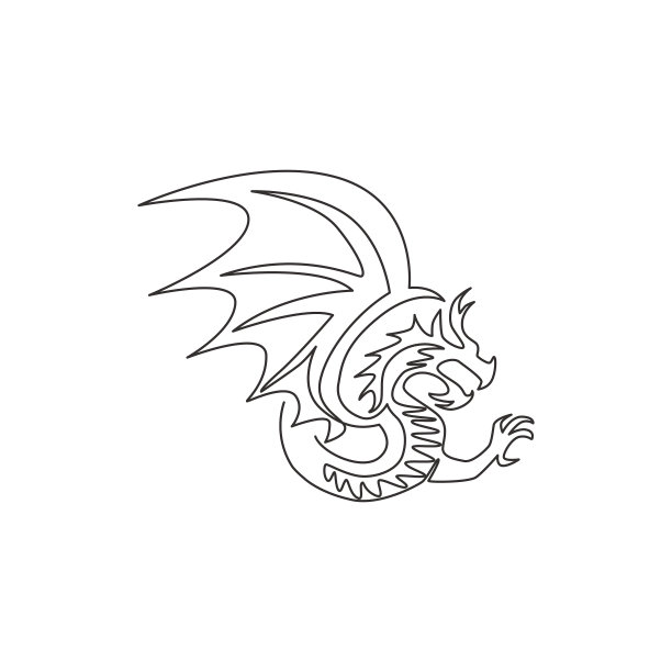 一条连续的线画出神话图片下载