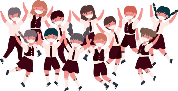 男孩和女孩穿制服的孩子和医生图片下载