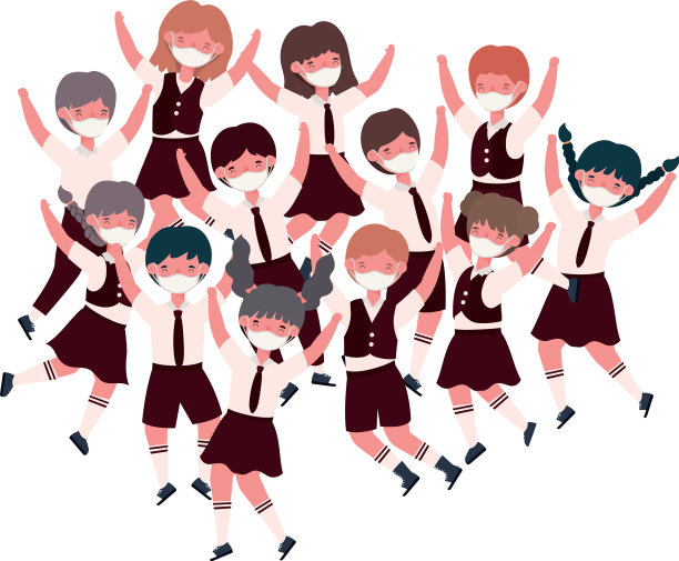 男孩和女孩穿制服的孩子和医生图片下载