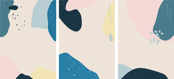 抽象艺术背景与笔触元素图片下载