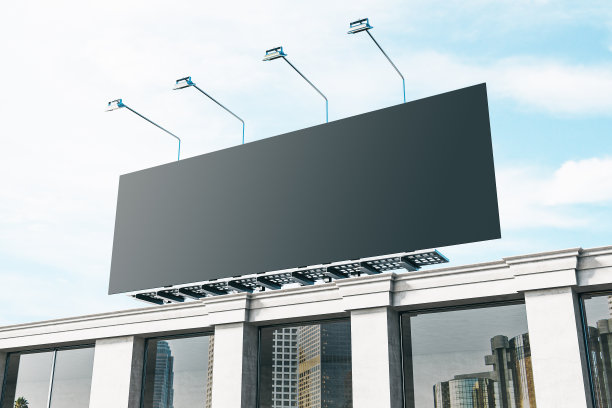 空白的黑色广告牌图片下载