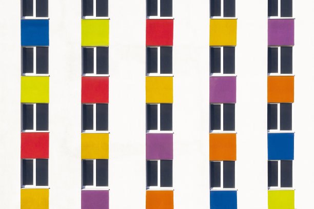 色彩斑斓的墙壁，城市格局图片下载