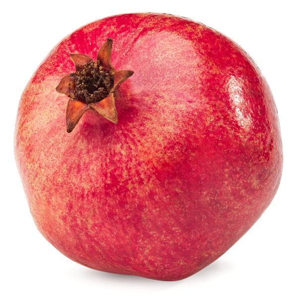 孤立在白色背景上的石榴果实。剪切路径图片下载