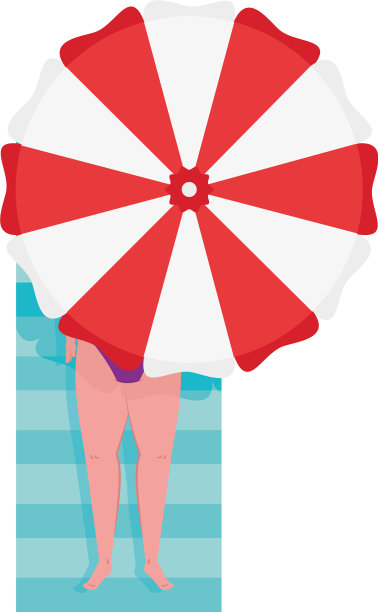 可爱丰满的女人晒黑与伞在白色图片下载