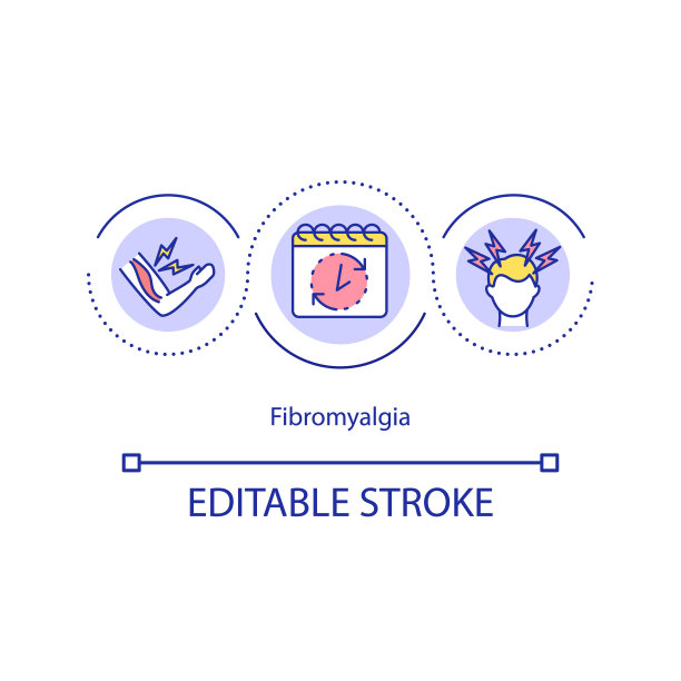 纤维肌痛症概念图标图片下载