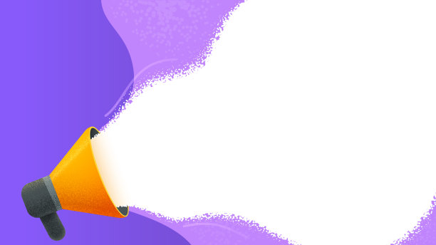 扩音器与语音气泡矢量插图。用于商业推广、广告、招聘、社交媒体营销的网络横幅图片下载