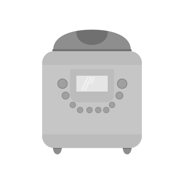 多炊具，平板式厨房电器，食品制备设备，多用途厨房电器在灰色的阴影图片下载