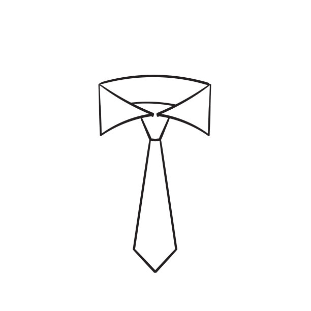 手绘涂鸦领带图标图片下载