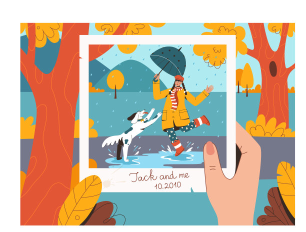 甜蜜回忆概念，相册与照片图片下载